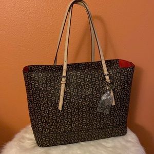 Guess Black Leather Tote